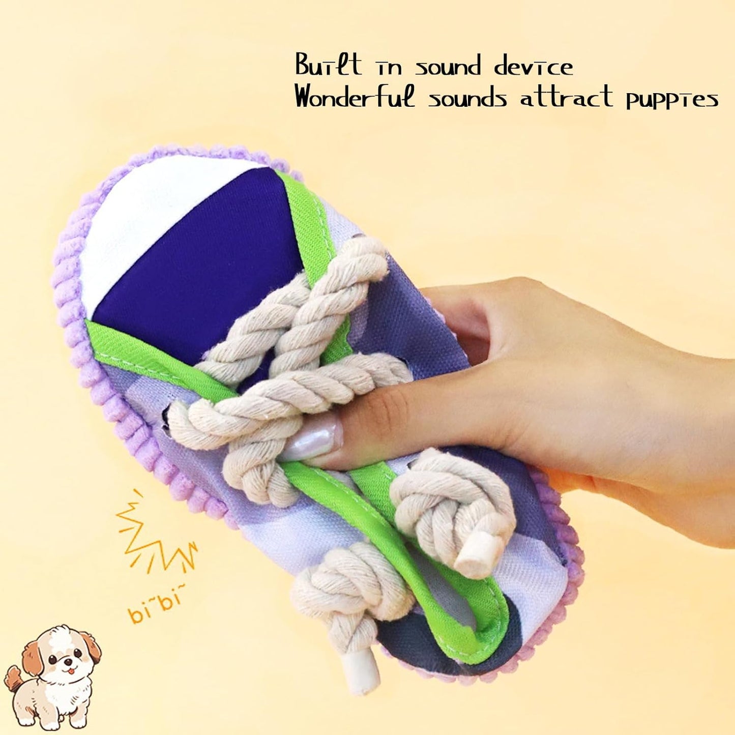 Dog chew Toys, New Creative Shoe Shaped Toys, Interactive squeaking Shoe Toys Suitable for Small to Medium-Sized Dogs, Dog Toys for pet Training and Teeth Cleaning (Purple)