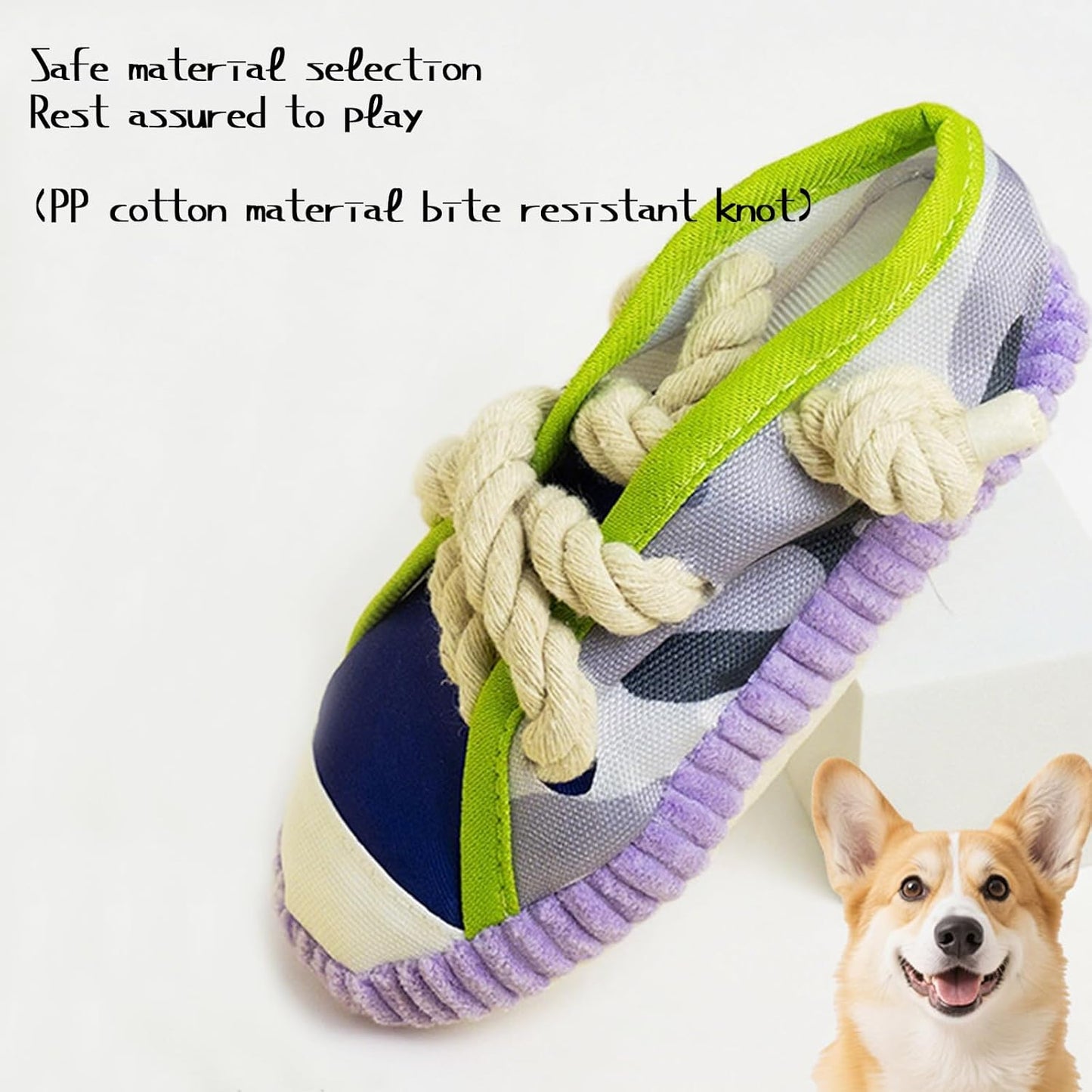 Dog chew Toys, New Creative Shoe Shaped Toys, Interactive squeaking Shoe Toys Suitable for Small to Medium-Sized Dogs, Dog Toys for pet Training and Teeth Cleaning (Purple)