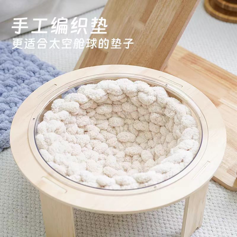 Four-Season Pet Mat - Handwoven Warm Knitted Pet Floor Mat, Dog & Cat Bed Pad, Fleece Carpet