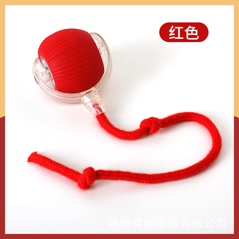 Smart Rolling Ball - Electric Pet Toy for Cats & Dogs, Self-Entertaining Interactive Ball with String, Pet Supplies