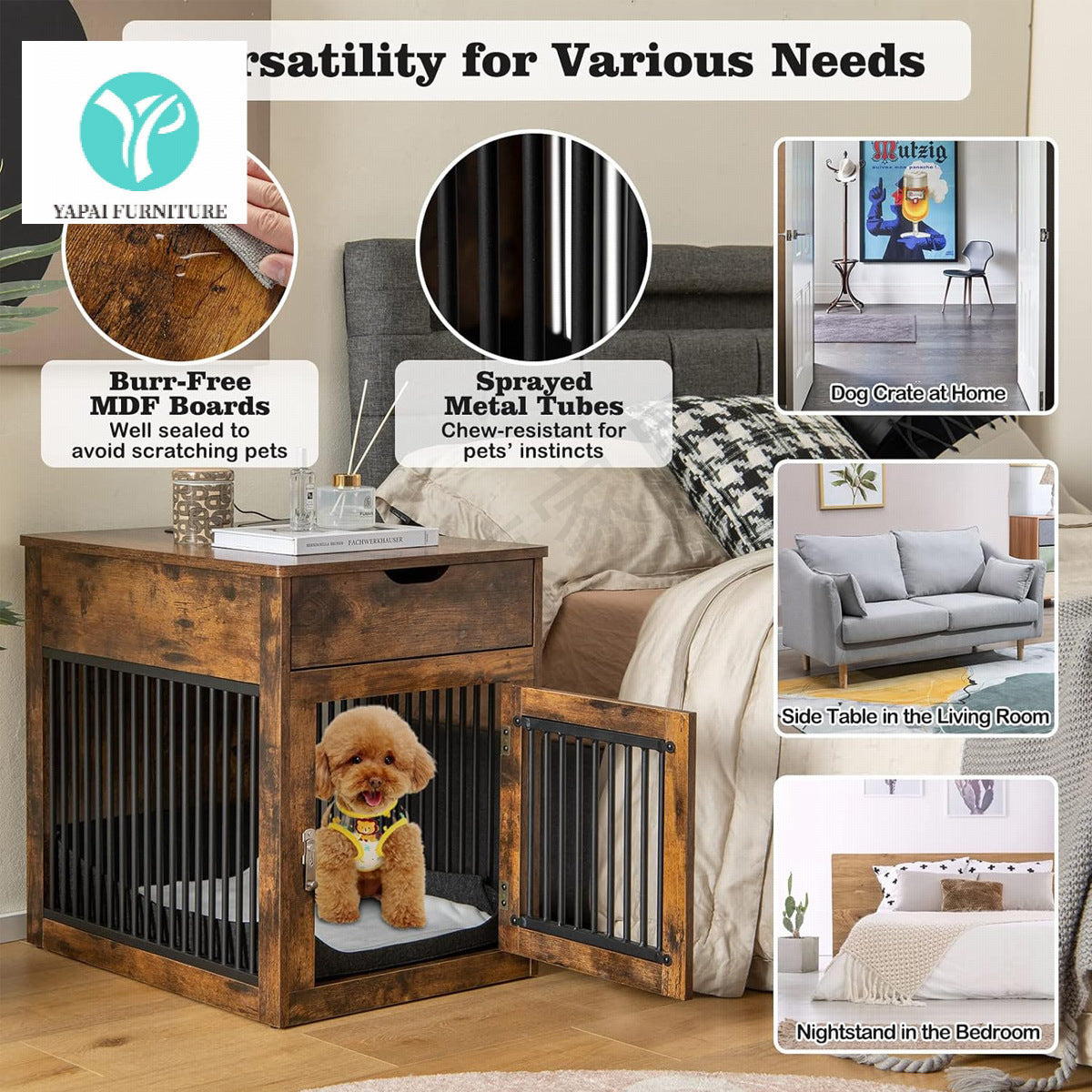 Modern Minimalist Pet Cabinet & Dog Crate