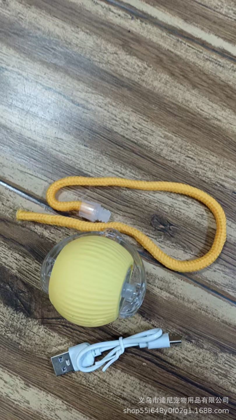 Smart Rolling Ball - Electric Pet Toy for Cats & Dogs, Self-Entertaining Interactive Ball with String, Pet Supplies