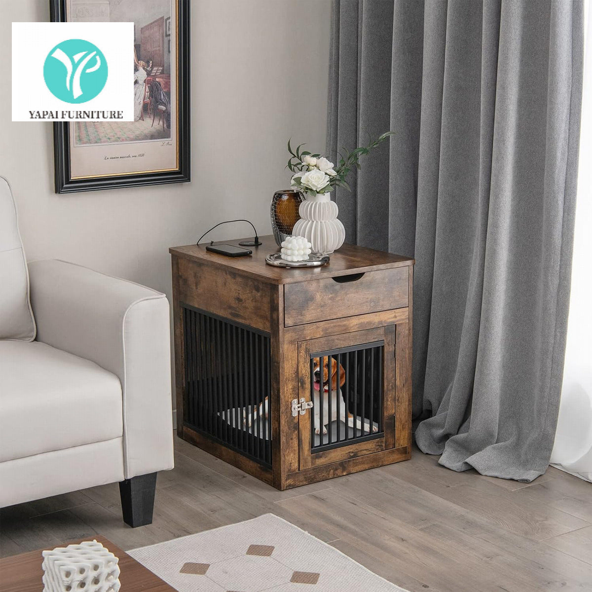 Modern Minimalist Pet Cabinet & Dog Crate