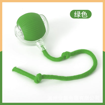 Smart Rolling Ball - Electric Pet Toy for Cats & Dogs, Self-Entertaining Interactive Ball with String, Pet Supplies