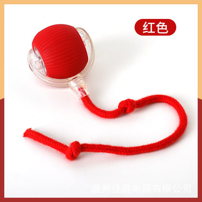 Smart Rolling Ball - Electric Pet Toy for Cats & Dogs, Self-Entertaining Interactive Ball with String, Pet Supplies