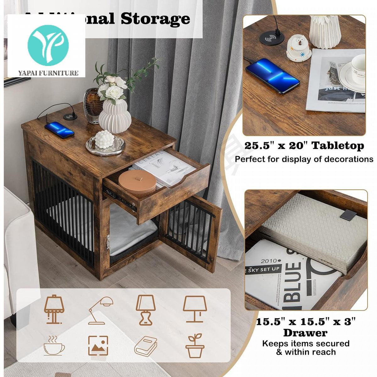 Modern Minimalist Pet Cabinet & Dog Crate